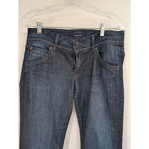 Hudson Women's Signature Bootcut Jeans dark wash denim flip back‎ pockets sz 29
